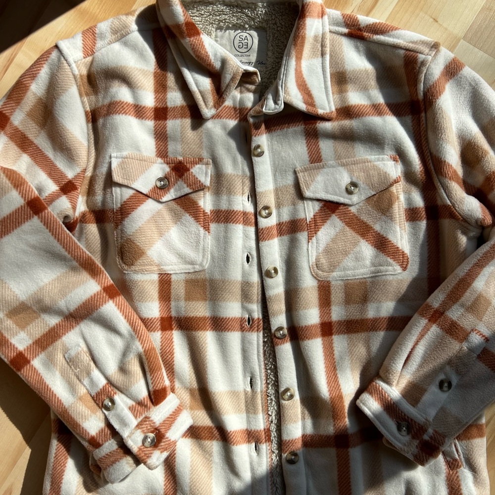 Plaid Button-Up Jacket